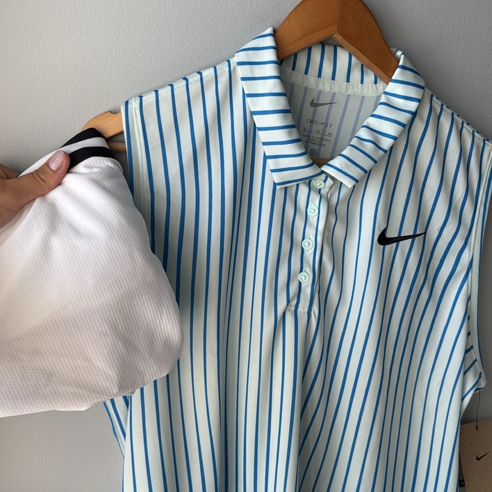 NWT Nike Women's Dri-FIT Victory Printed Sleeveless Polo‎ - Picture 9 of 9
